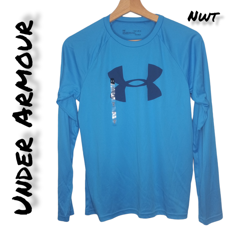 NWT Under Armour Blue Heatgear Long Sleeve Shirt - Picture 1 of 5